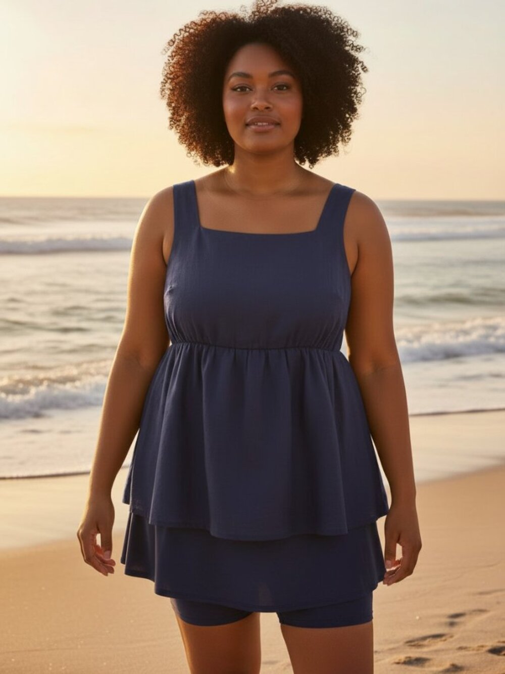 Plus Size Land's End Navy Underwire Bathing Suit TOP NWT Size 22 Beach Vacay